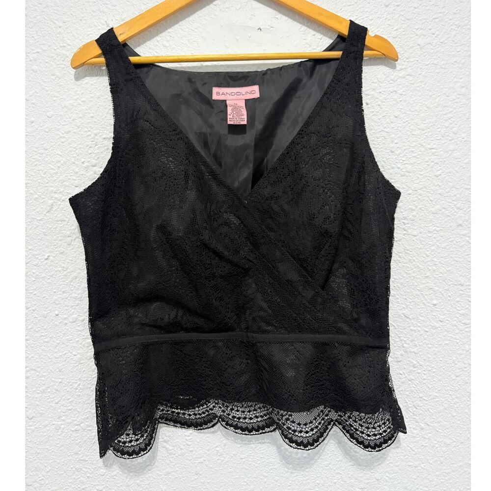 Vintage y2K bandolino lace faux wrap blouse top whimsygoth emo gothic